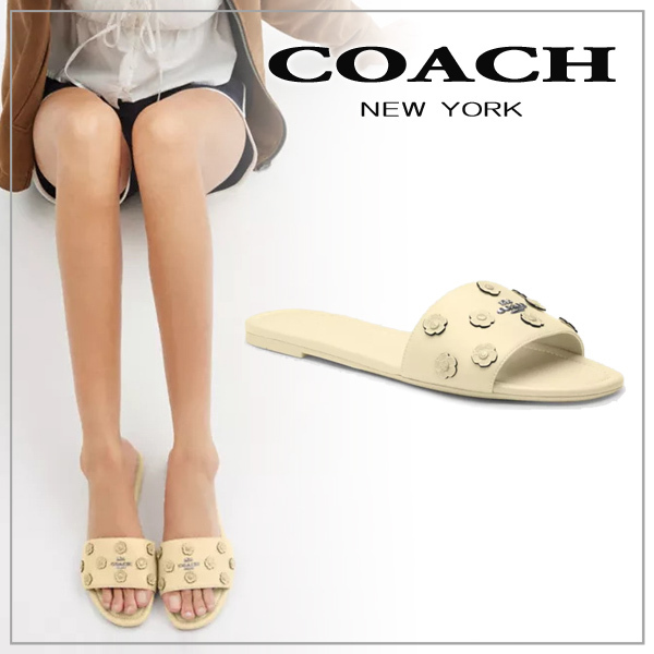 【COACH】コーチ スライド サンダル・ティー ローズ