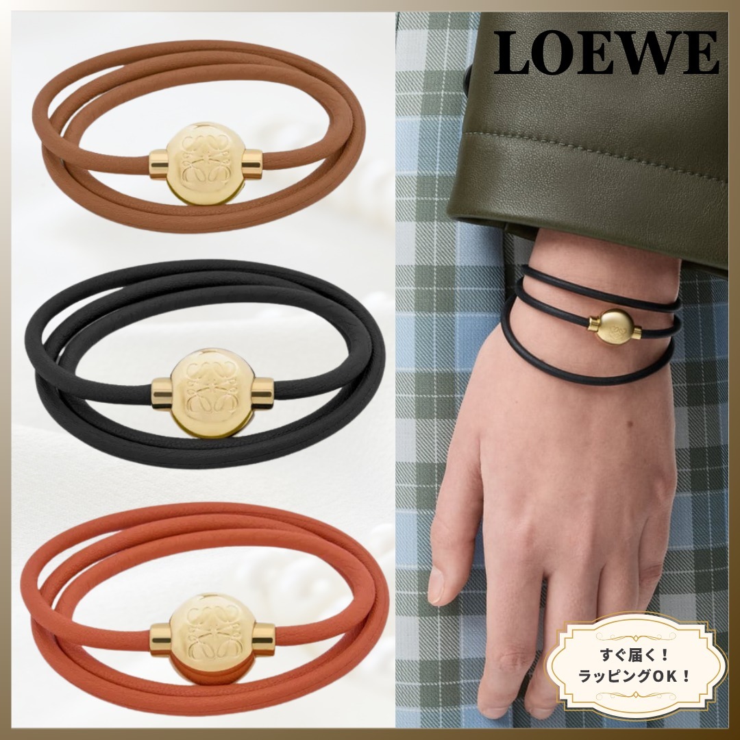 すぐ届く！LOEWE ロエベ アナグラム ぺブル ブレスレット