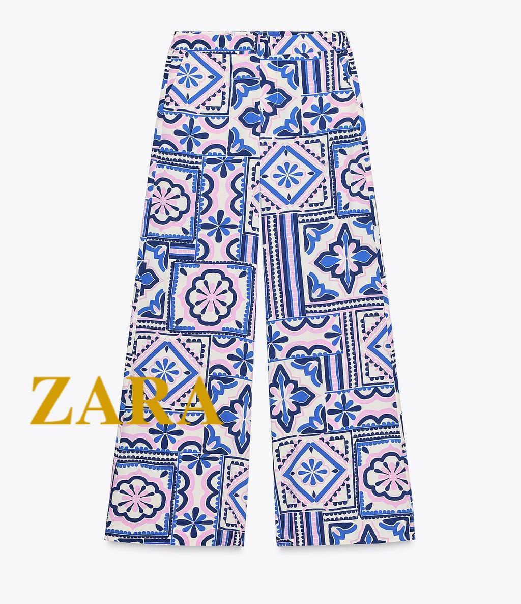 ☆ドイツ発*ZARA*新作*プリントワイドパンツ/PL☆