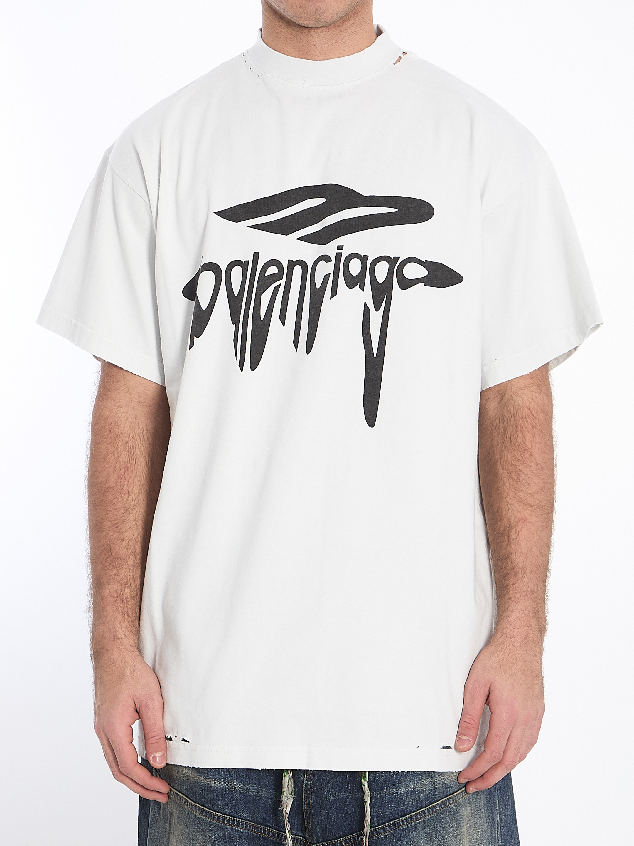 【関税&送料込】Balenciaga Grigio Chiaro Stampa Con Logo Sul