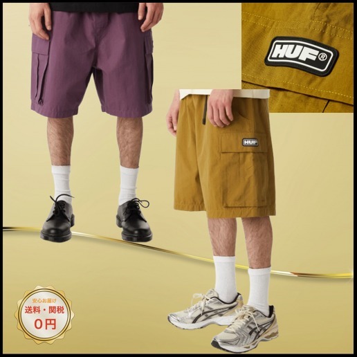 関税込み♪【HUF】Millenium ロゴ入り ★ カーゴ ショーツ
