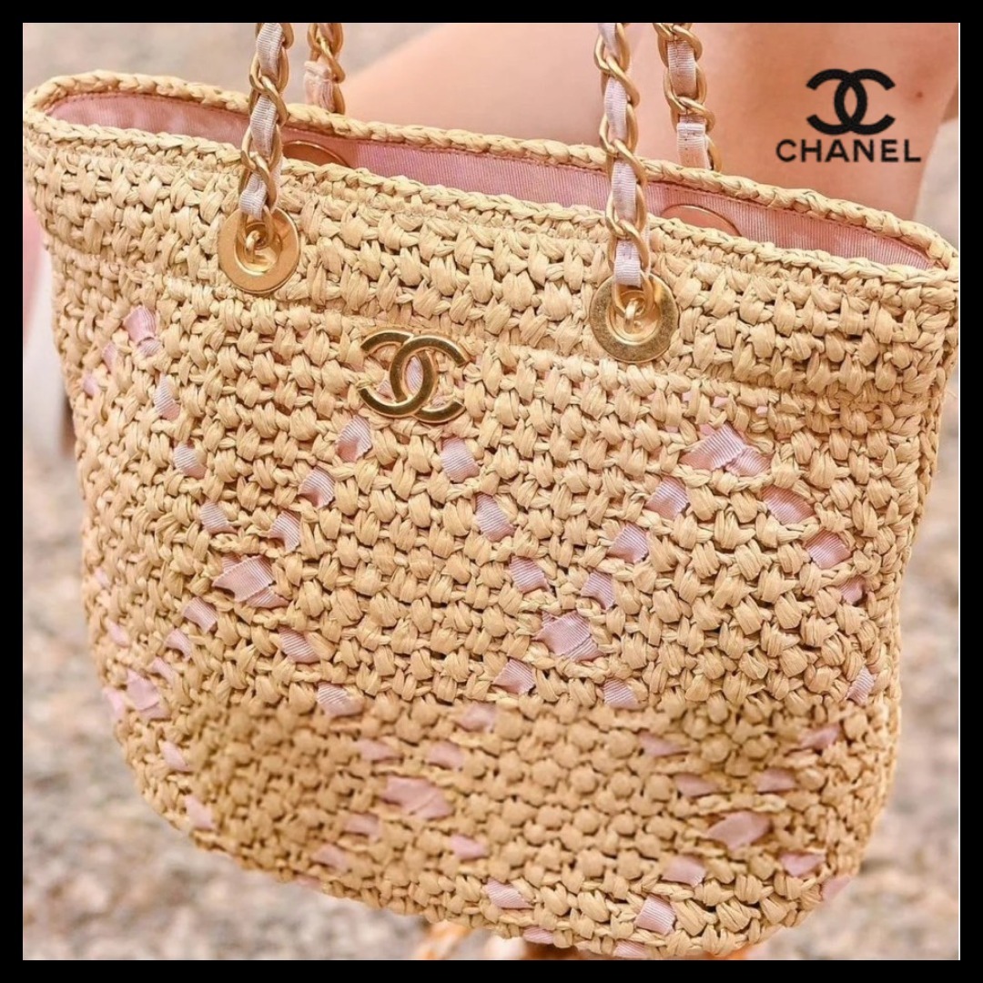 夏のおしゃれ♪ かごバッグ♪【CHANEL】かごバッグ ベージュ