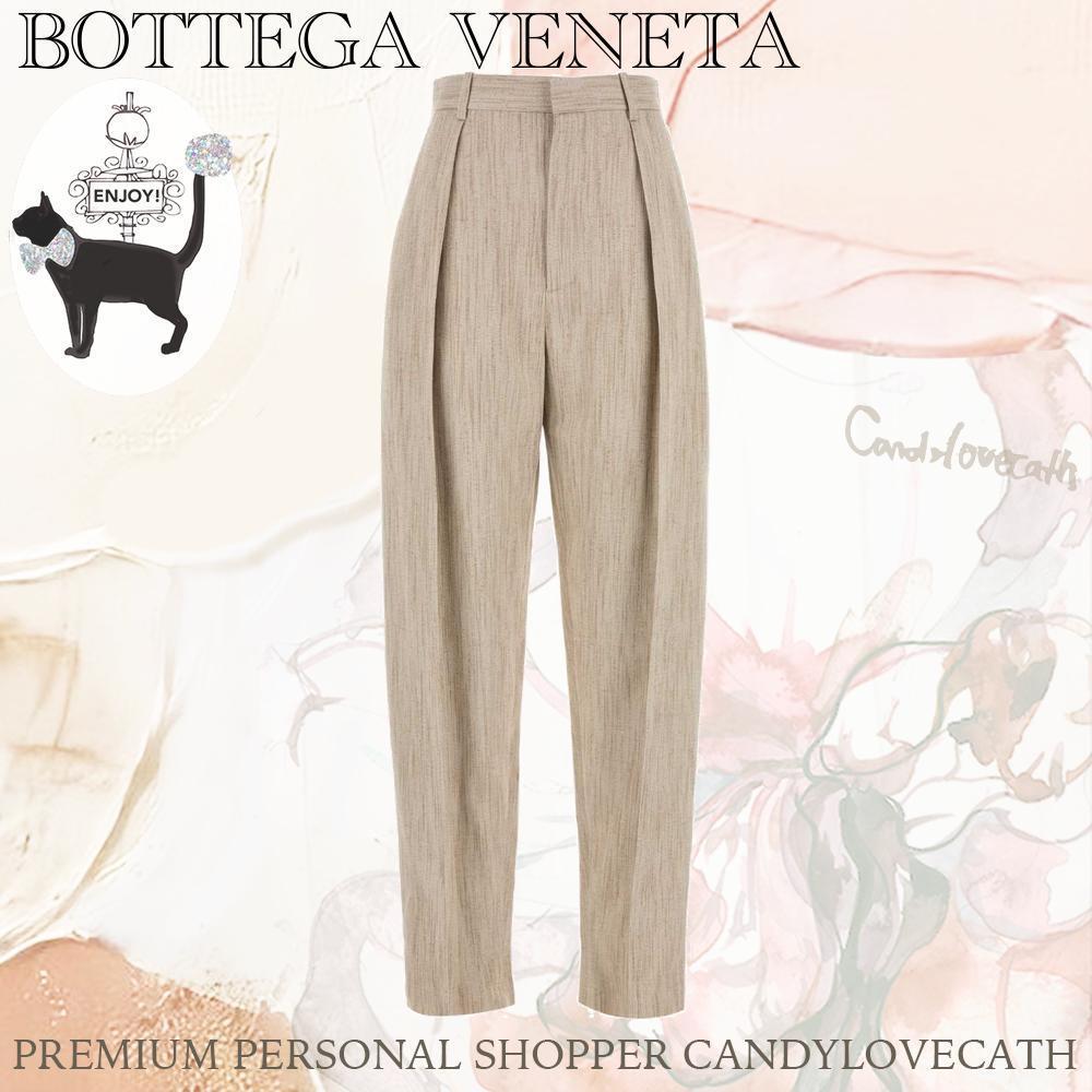 パンツ BOTTEGA VENETA Melange Beige Viscosa Blend Pant