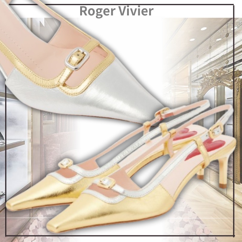 【煌きを纏う】Roger Vivier Viv'Canardメタリックパンプス