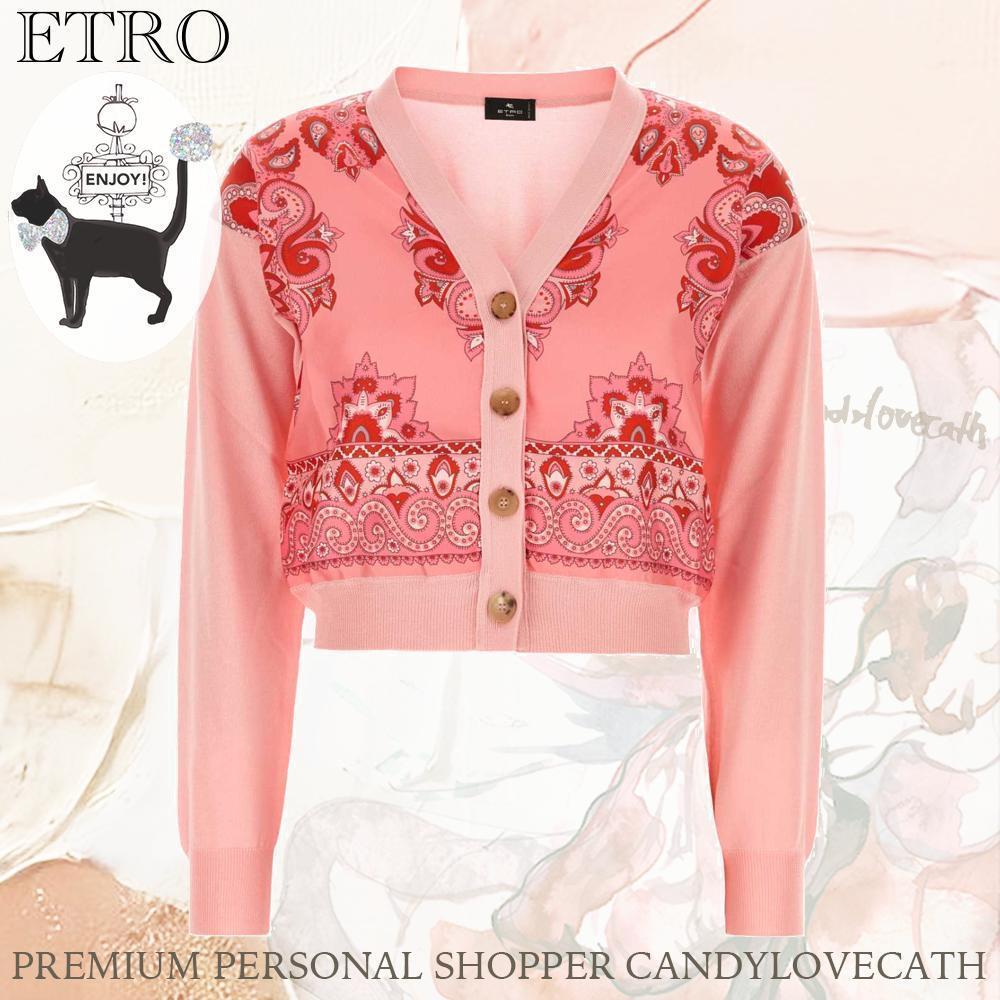 Tシャツ・カットソー ETRO Pink Cotton Blend Cardigan
