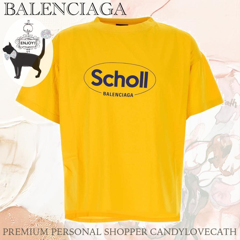 Tシャツ・カットソー BALENCIAGA Yellow Cotton Oversize T-Shirt