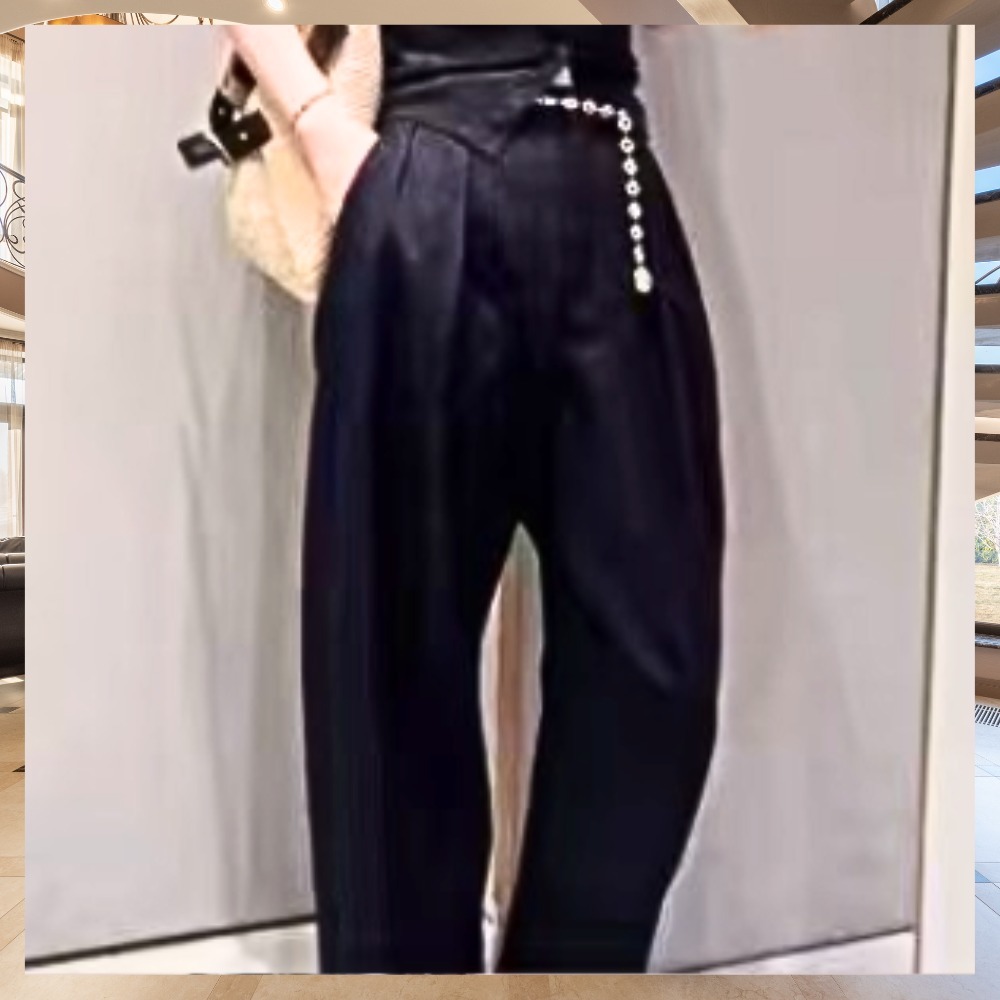 《大人かわいい》【LOEWE】コットンとシルクのバレルパンツ
