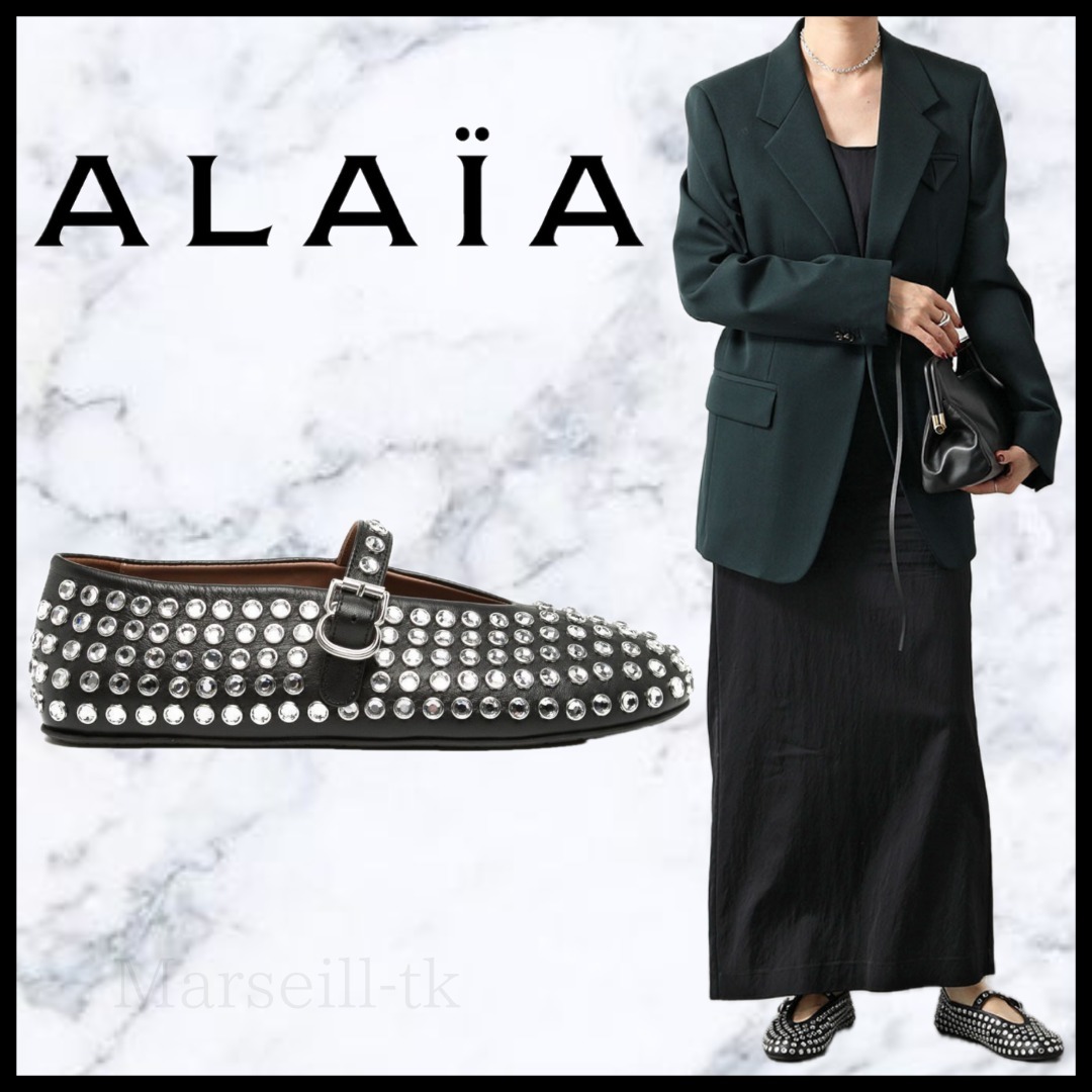 ALAIA★アライア バレエシューズ BALLERINA STRAP AA3A029CK116