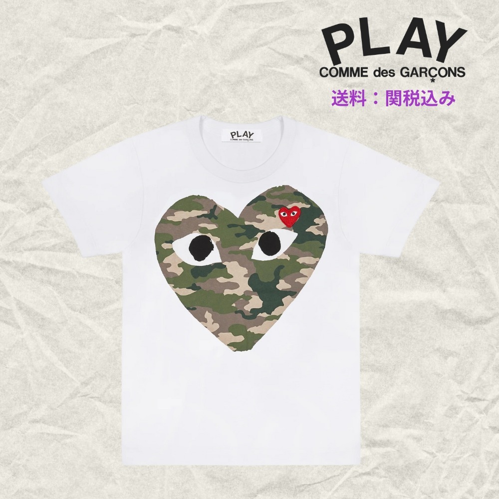 ★サイズ豊富★ コムデギャルソン Play ハート Tシャツ 迷彩柄