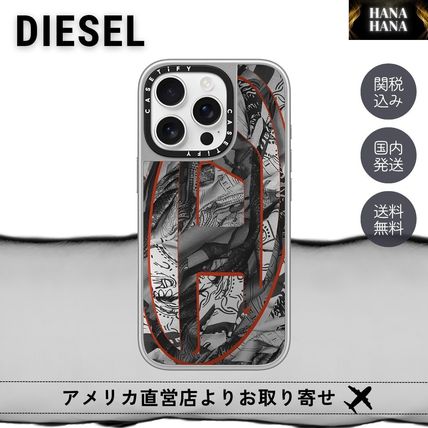 新作DIESEL + CASETiFY マットブラック厚型メタルスマホストラップ