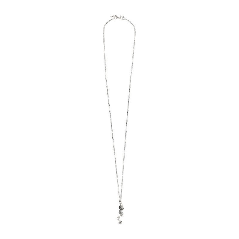 ネックレス・ペンダント emanuele bicocchi NECKLACE PENDAT ROSE + SKULL