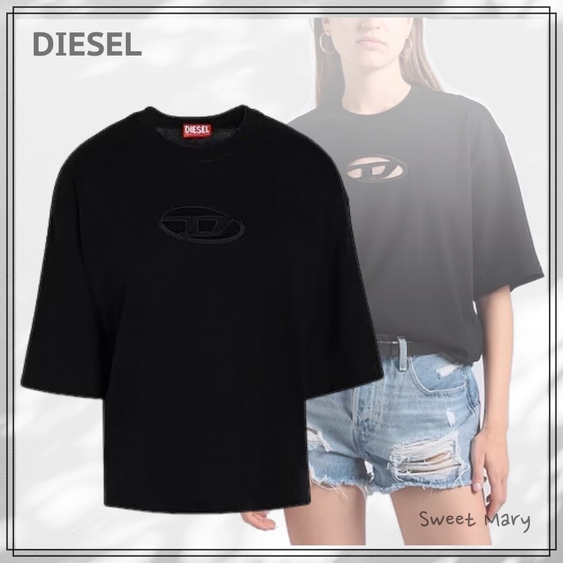 DIESEL☆ T-Rowy-OD ブラック コットン Tシャツ♪送料込