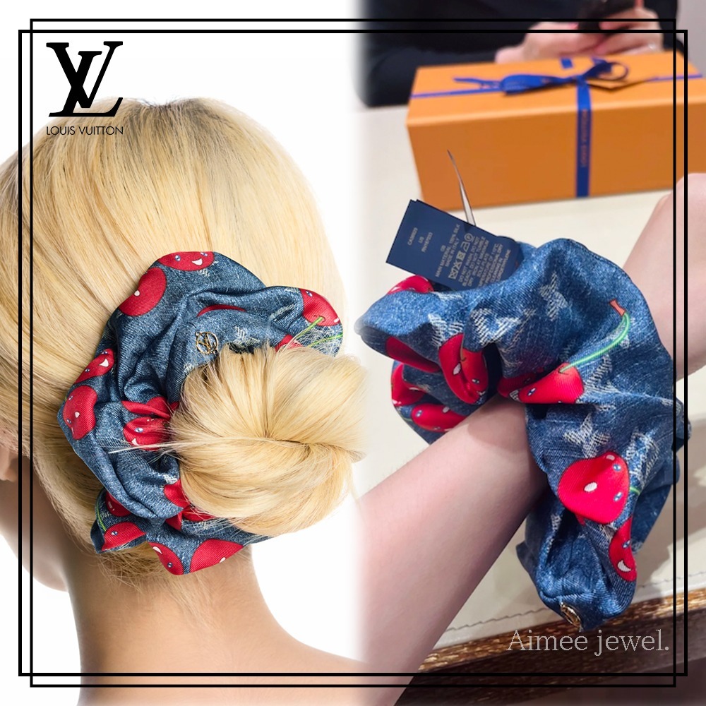 村上隆コラボ*国内発送【Louis Vuitton】LV×TM シュシュ デニム