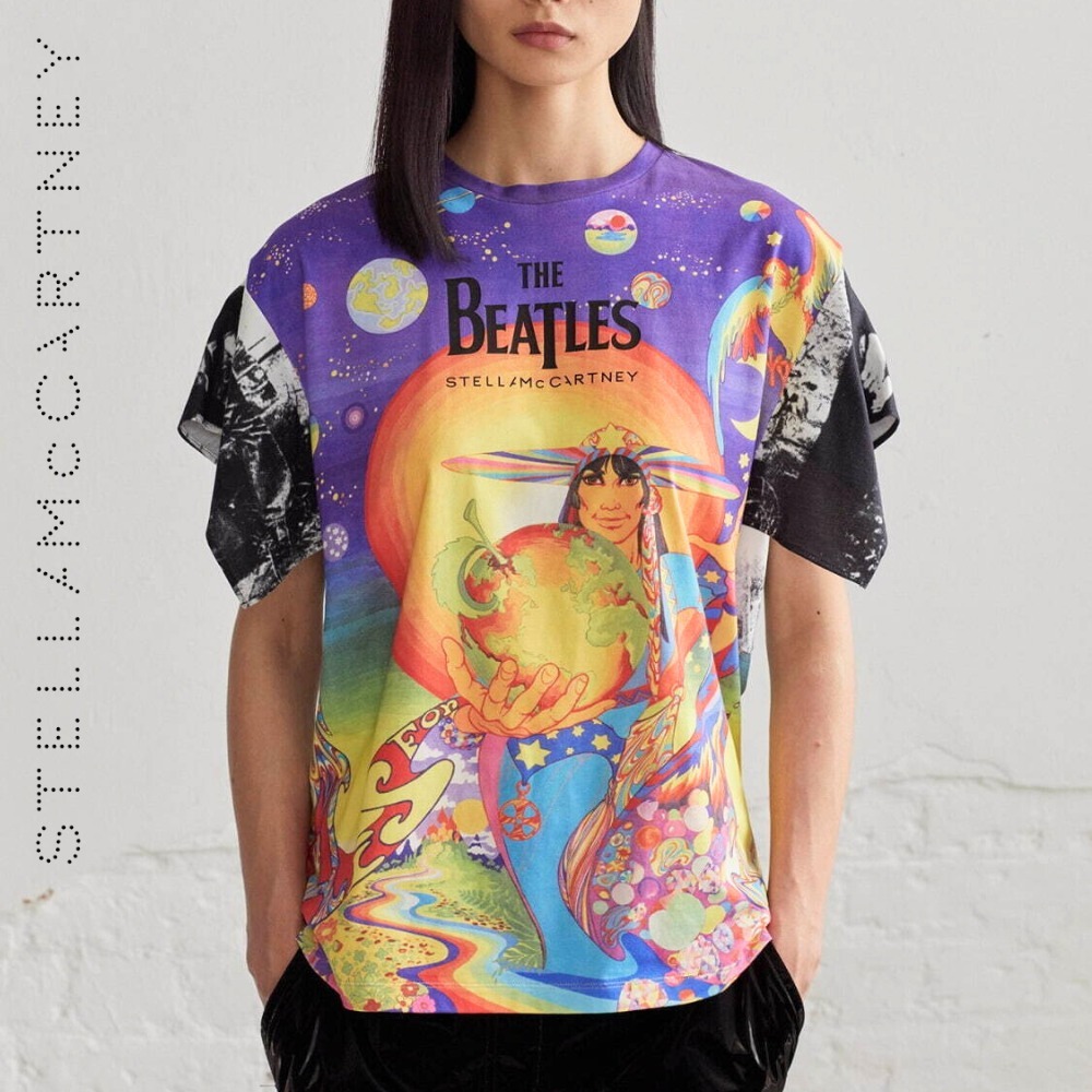 関税送料込♪Stella McCartney/ビートルズ パープルTシャツ
