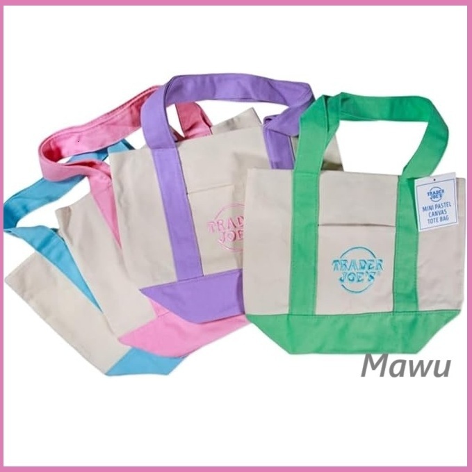 限定！全米で話題!Trader Joe's Mini Pastel Canvas Tote Bags