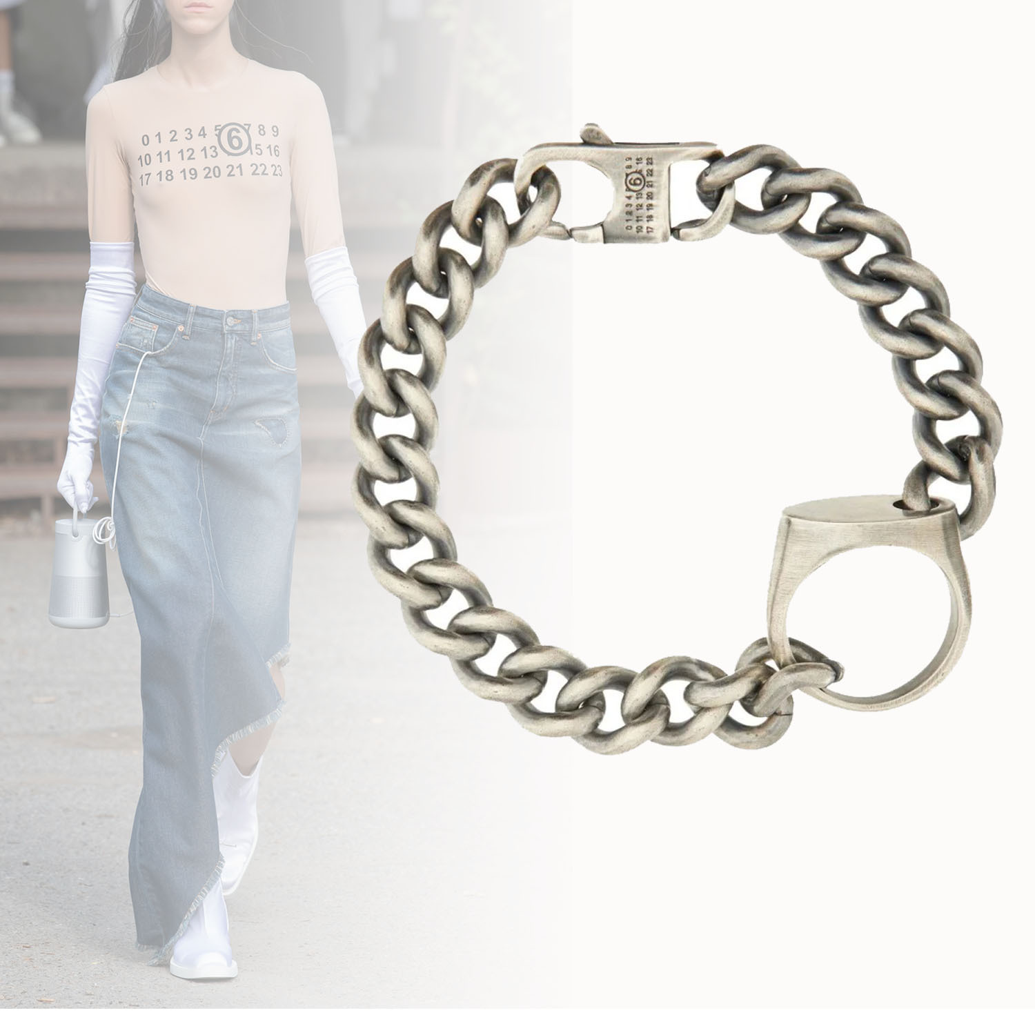 ◆MM6 Maison Margiela◆ チャーム・ナンバー・ブレスレット