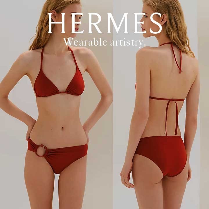 *夏の記憶に残る贈り物*【HERMES】Elna 赤ビキニで格上リゾート