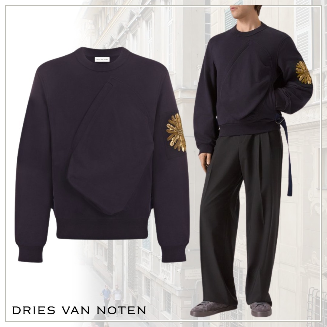 存在感絶大【Dries Van Noten】パッチ スウェットシャツ