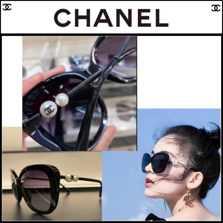 輝きを添えて☆CHANEL 5339H ロゴ ダブルパール サングラス