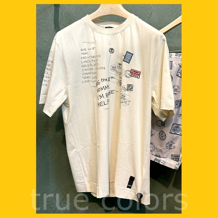 FENDI 25SS フェンディ ポストカード モチーフ コットン Tシャツ