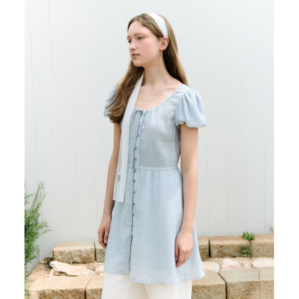 ★rolarola★ RIBBON LACE MINI ONEPIECE SKY