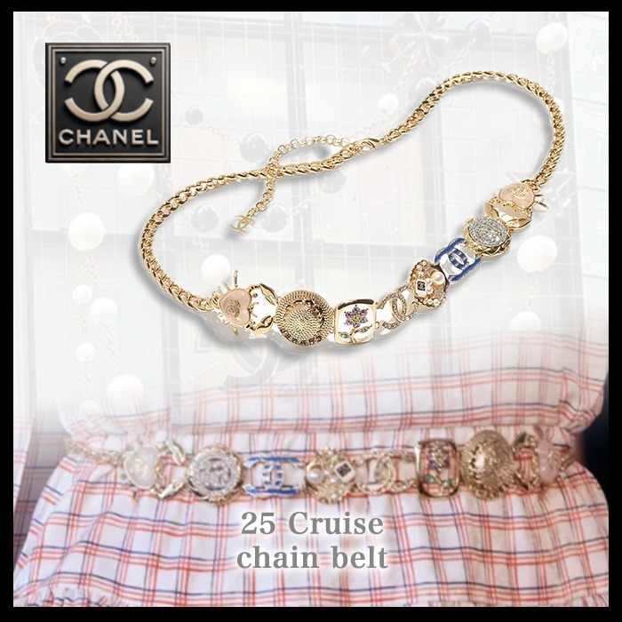 【個性光るシンボル装飾】CHANELチェーンベルト2025クルーズ新作