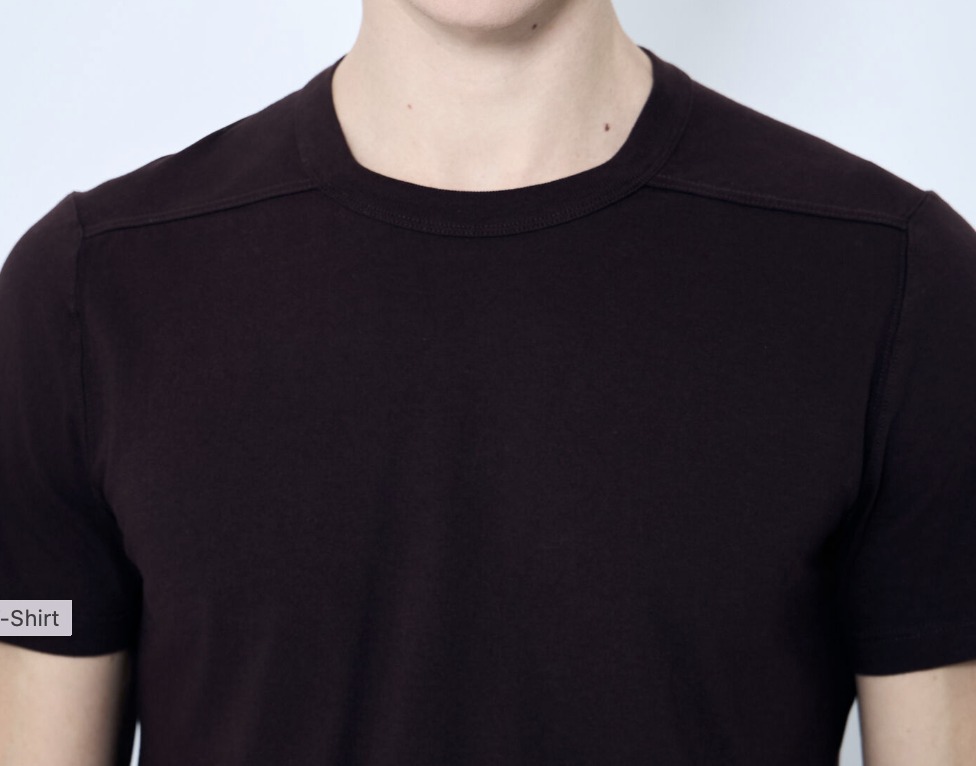 《RICK OWENS》コットンジャージー Tシャツ/関税込み