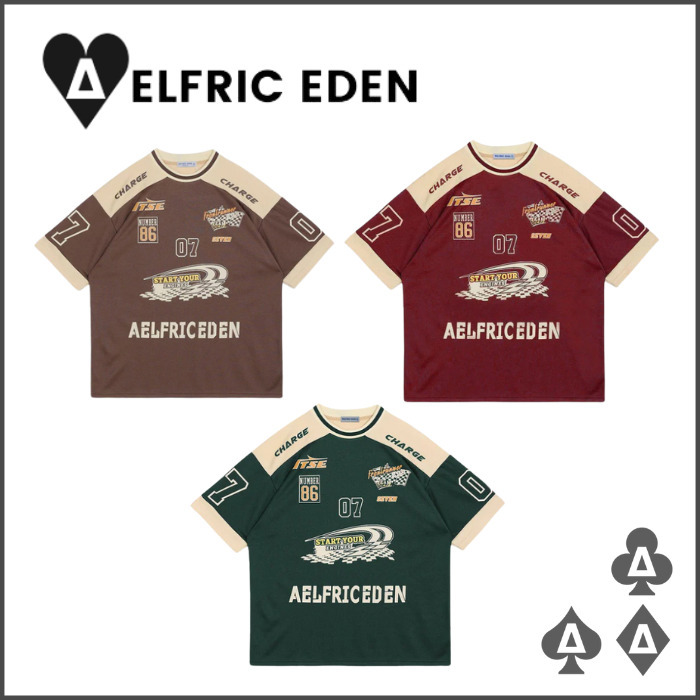 ＊Aelfric Eden＊ コントラストカラー ジャージ Tシャツ