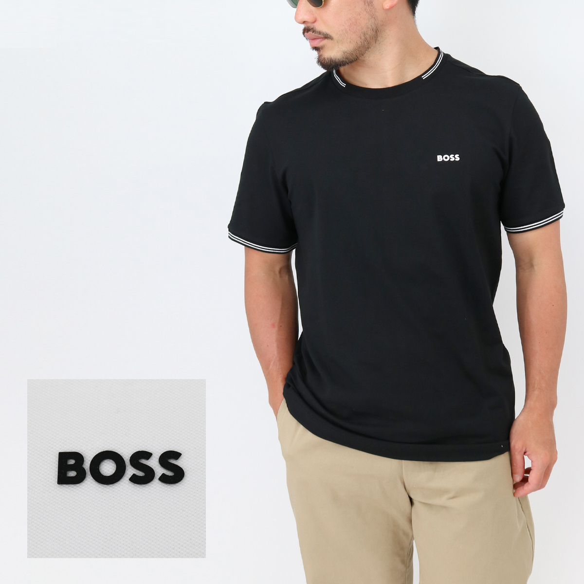 ■HUGO BOSS メンズ ストレッチコットン Tシャツ 50521245 TAUL
