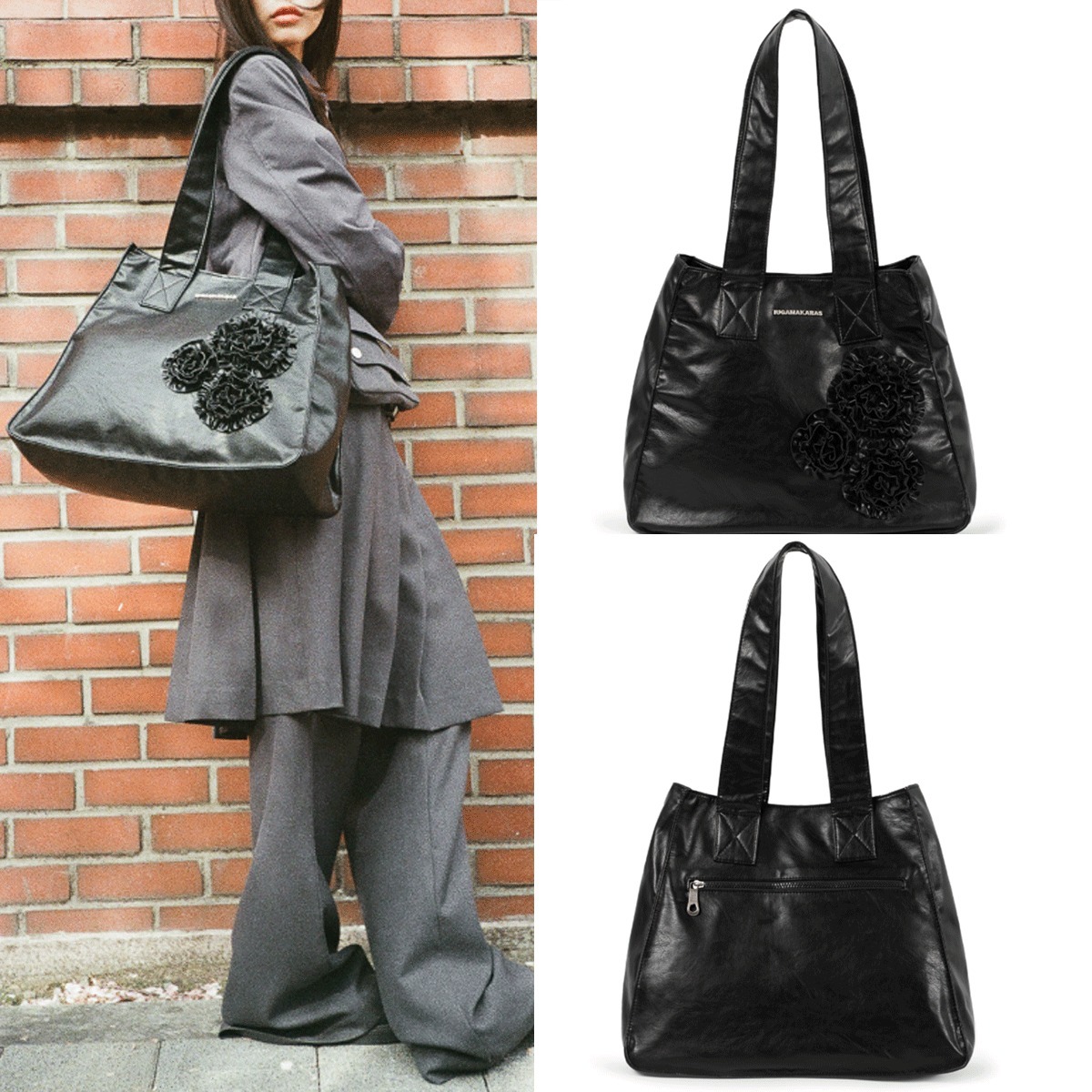 ショルダーバッグ・ポシェット IUGAMAKARAS Flowers Leather Shoulder Bag 5FT1932