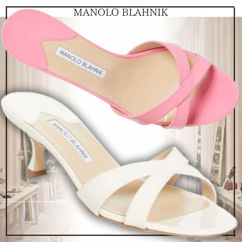 【大人かわいい】Manolo Blahnik Callamuパテントレザーサンダル