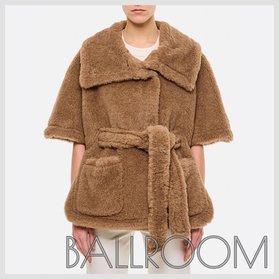 ポンチョ・ケープ MAX MARA AMATO TEDDY CAPE WITH BELT