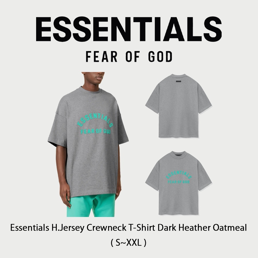 Tシャツ・カットソー Essentials H.Jersey Crewneck T-Shirt Dark Heather Oatmeal