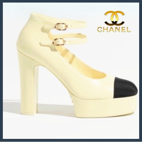 【圧倒的存在感ヒール♪】CHANEL メリージェーン イエロー