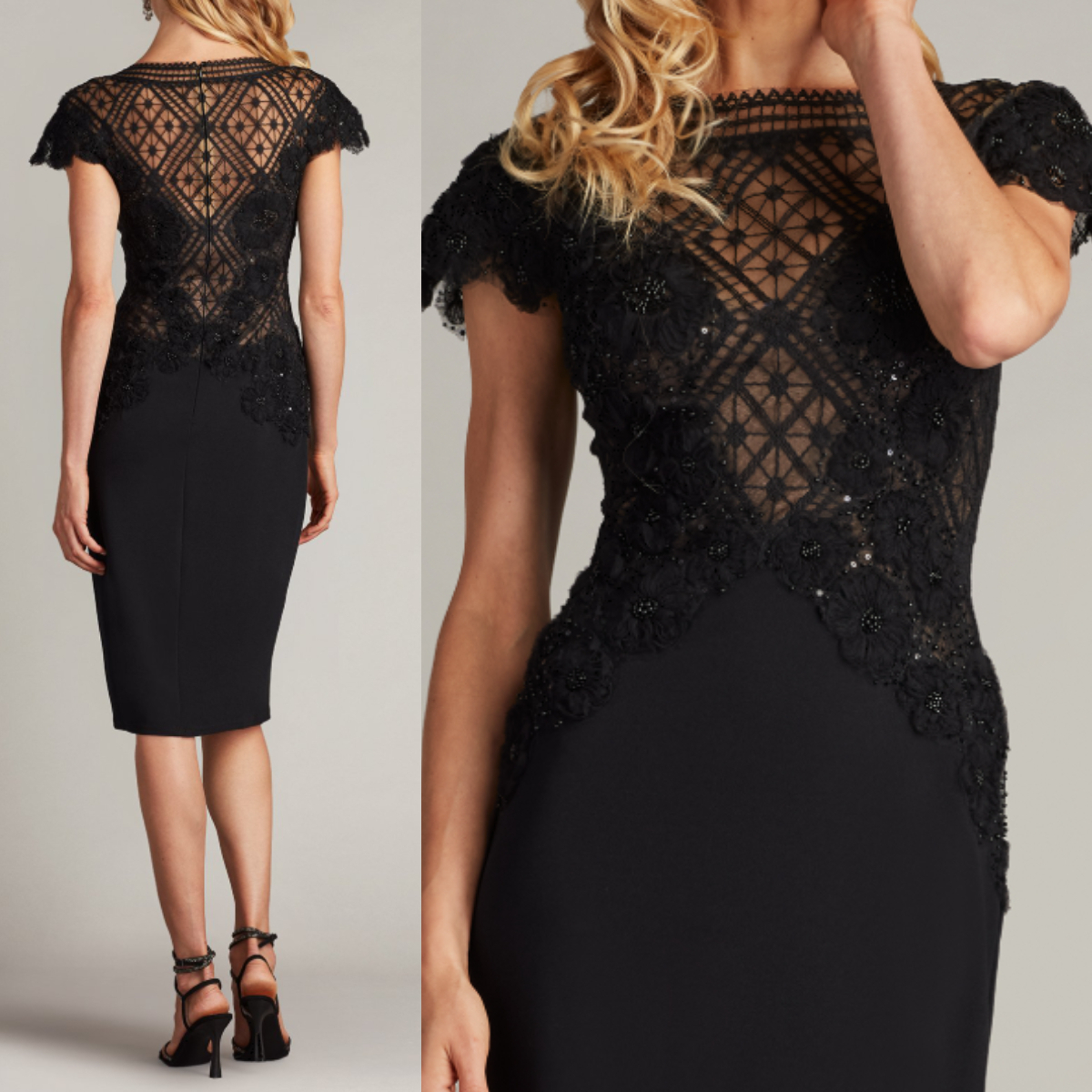 【TADASHI SHOJI】関税込★刺繍カクテルドレスワンピ