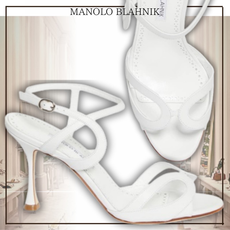 【上品なリッチさ】Manolo Blahnik Elfajrsanストラップサンダル