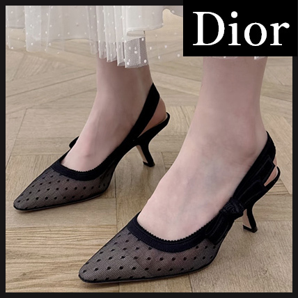 透け感と上品さ【 Dior 】J'Adior スリングバックパンプス