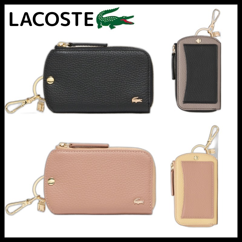 【LACOSTE】ラウンドジップキーケース バイカラー