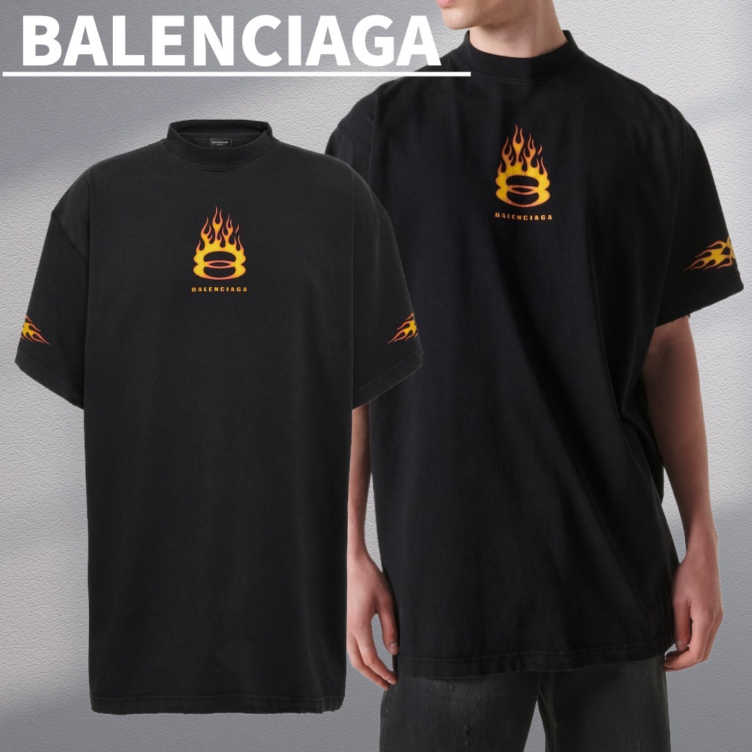 【BALENCIAGA】オーバーサイズロゴコットンジャージーTシャツ