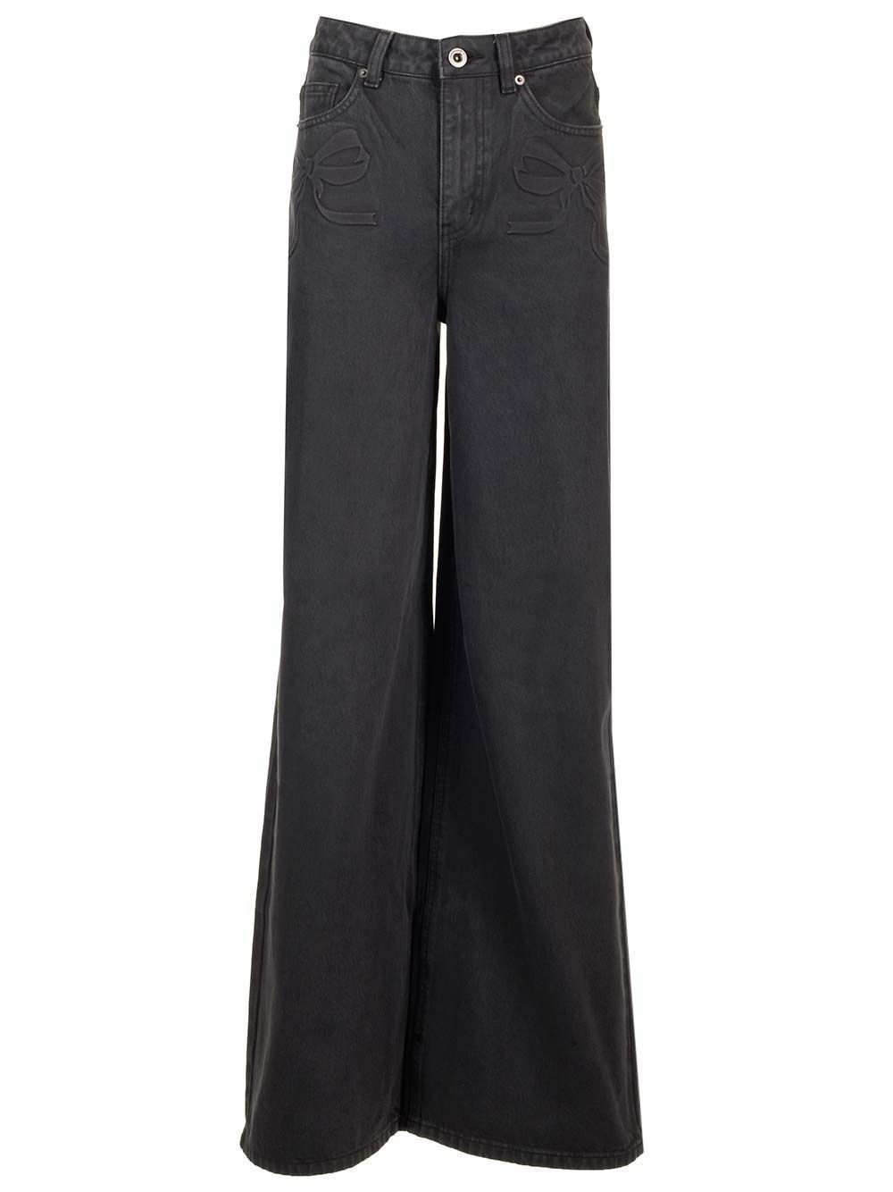 【関税&送料込】Self-Portrait Wide Leg Gray Jeans