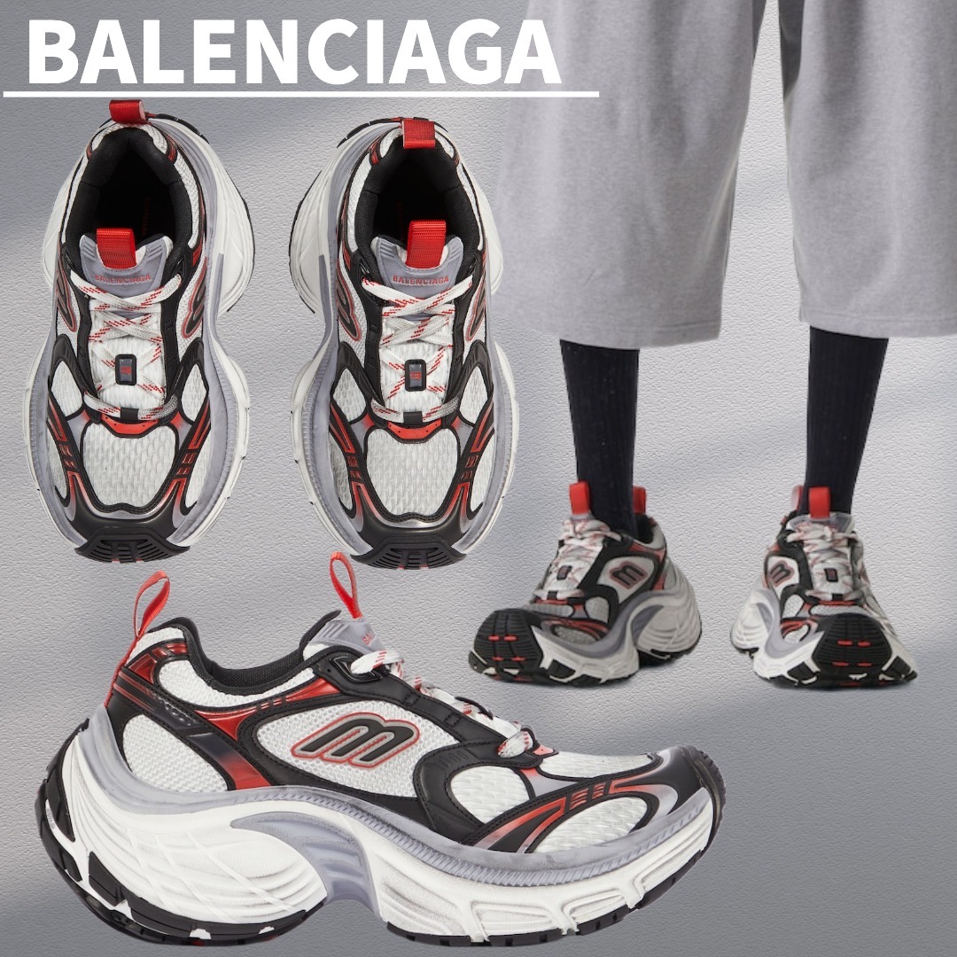 関税込【BALENCIAGA】10XL スニーカー Grey/White/Red