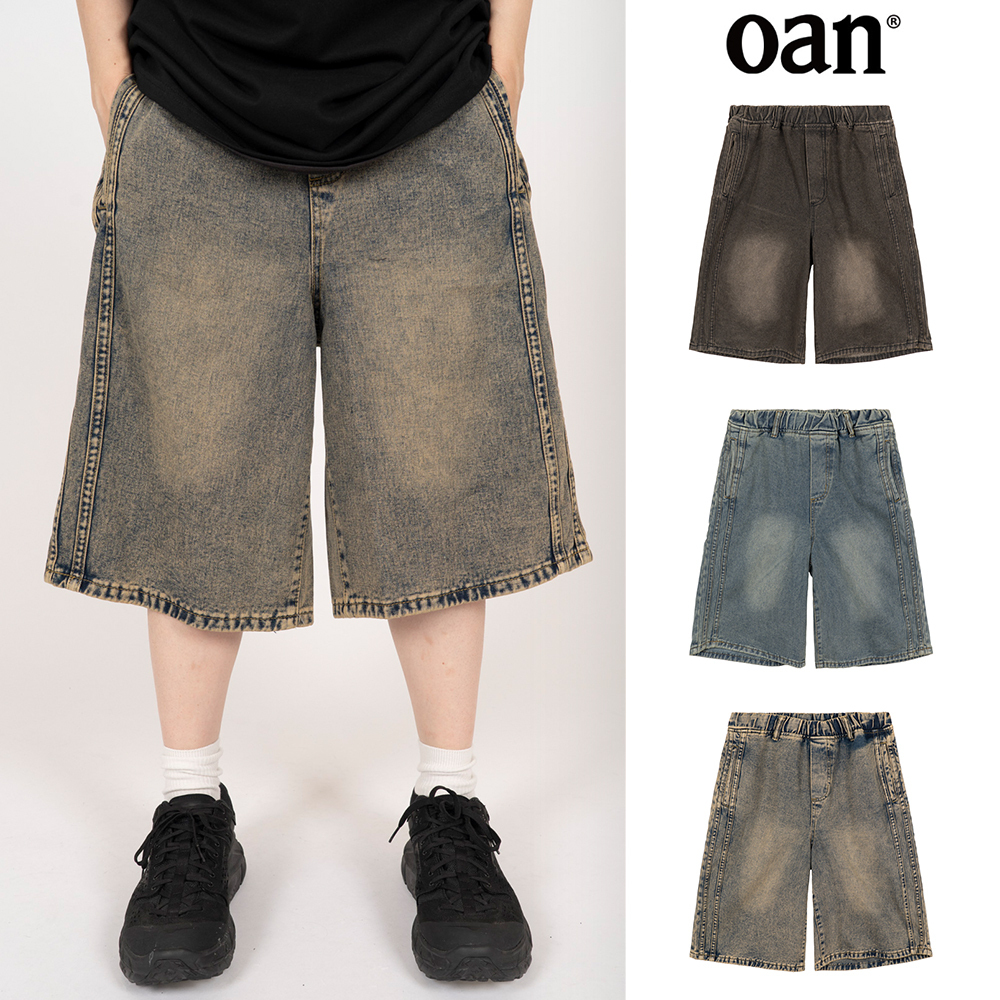 【oan】Side Line Bermuda Denim