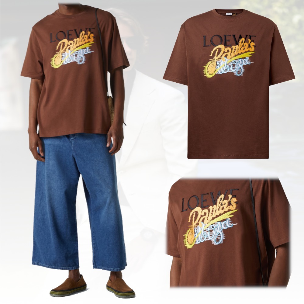 【LOEWE】Paula's Ibiza printed コットン ジャージー Tシャツ