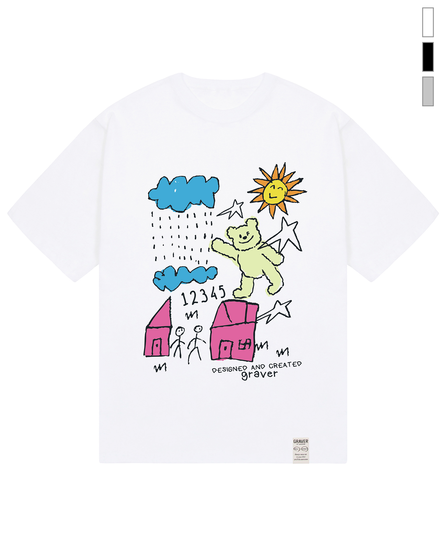 【GRAVER】NEW DRAWING 半袖T 3COLOR
