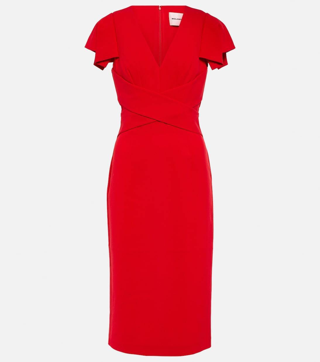 【Roland Mouret】Vネックミディドレス
