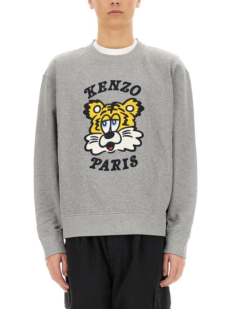 KENZO ロゴ刺繍クルーネックスウェットシャツ FF58SW2394MF 94