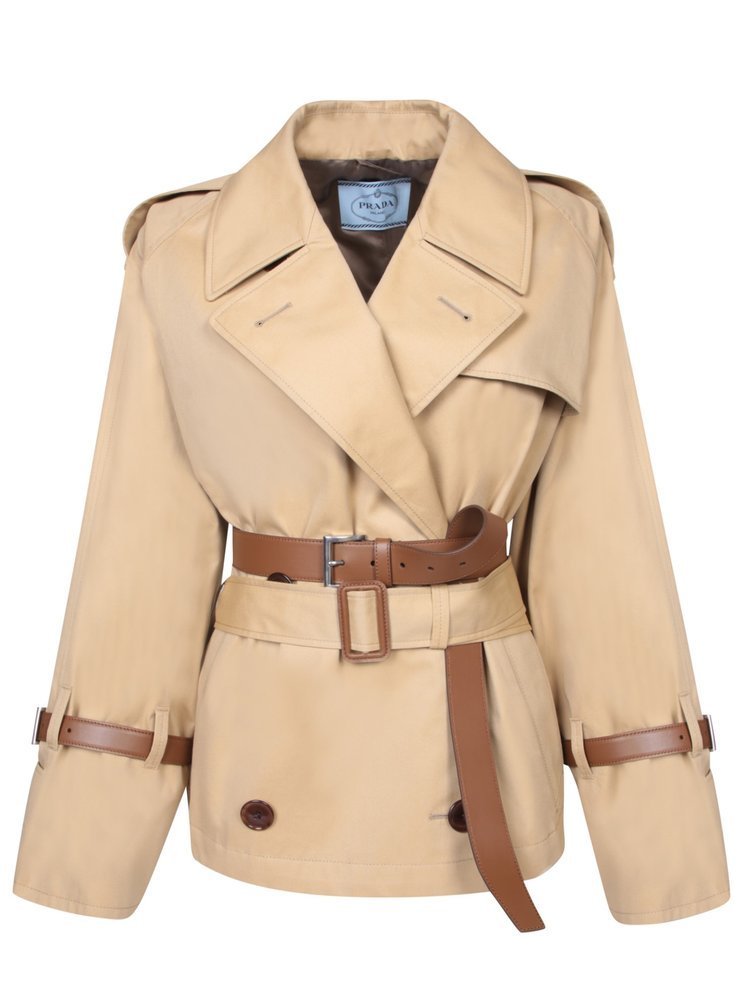PRADA ダブルブレストベルトトレンチジャケット 【関税込】