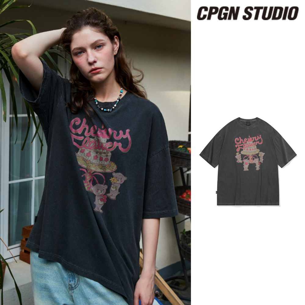 【CPGN STUDIO】25SS★ Teddys Cake Pigment Short Sleeve Tee