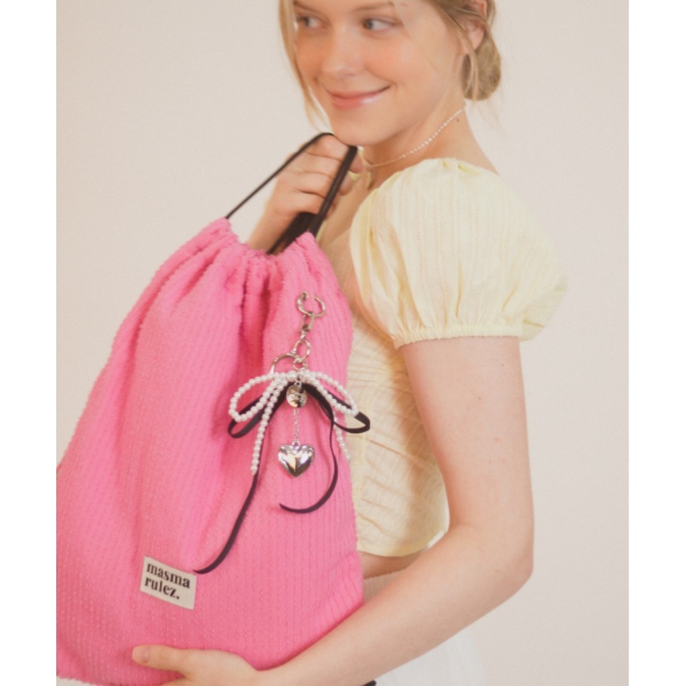 ★masmarulez★ Gym sack string bag Tear pink