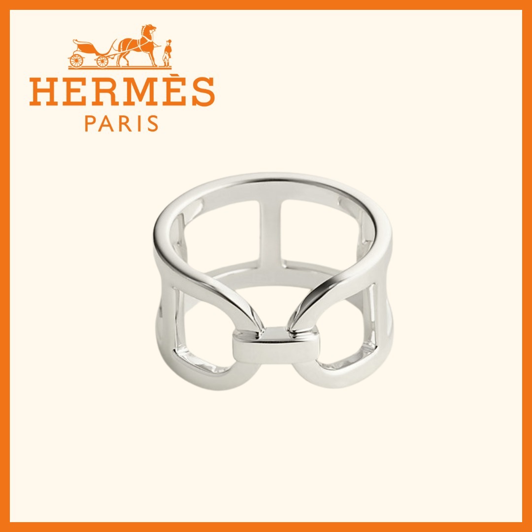 本物の品格☆【HERMES】エバーシェーヌダンクルリングミディアム